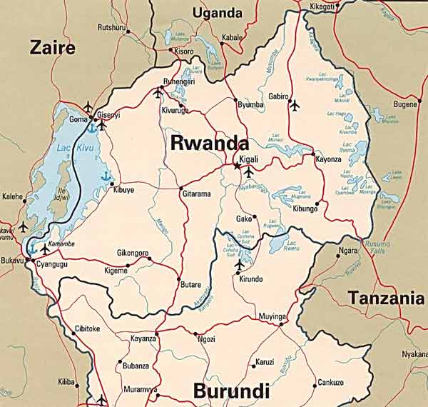 rwanda carte